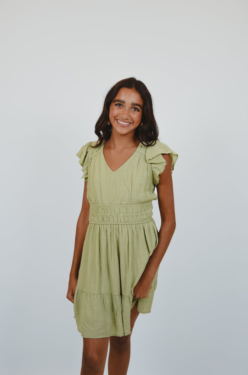 Anything but Basic Dress in Green