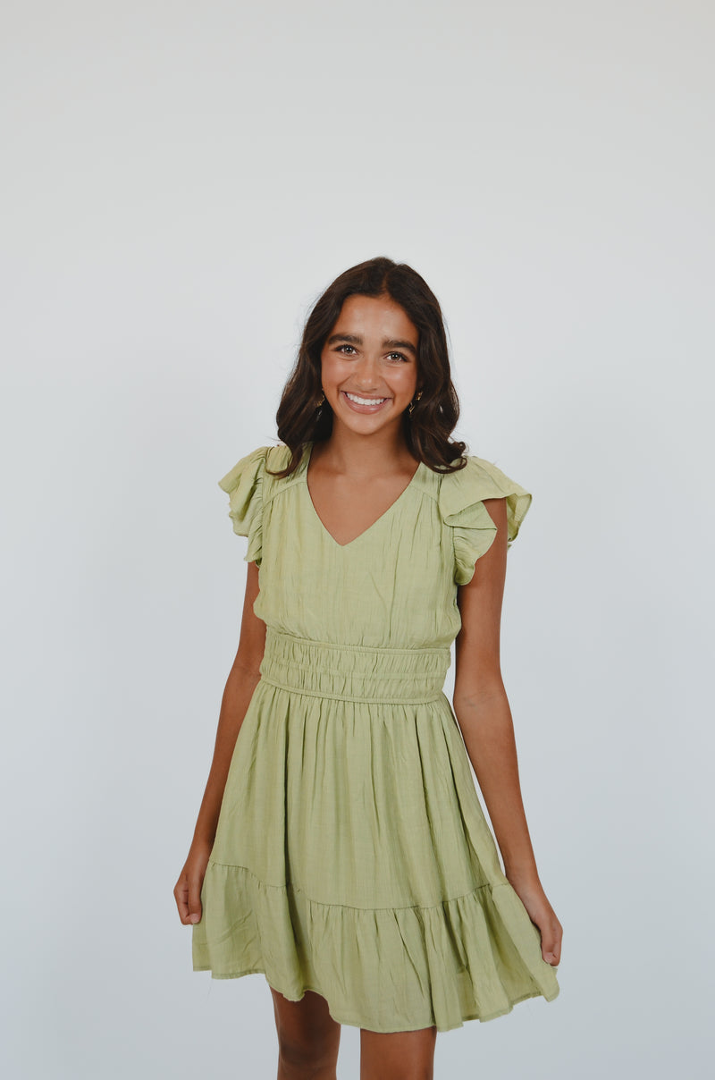Anything but Basic Dress in Green