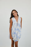 Blue and White Romper