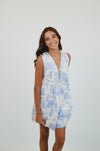 Blue and White Romper
