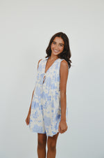 Blue and White Romper
