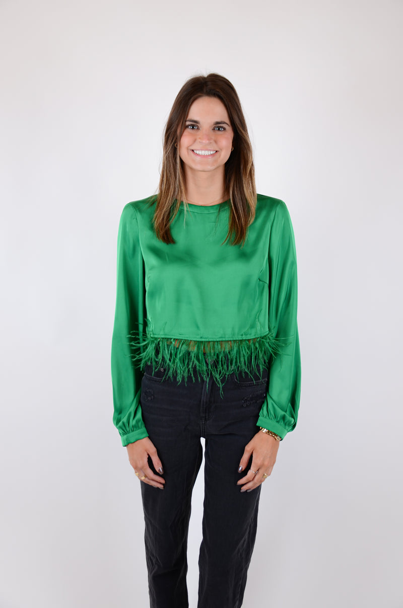 Feather Lover Top, Green