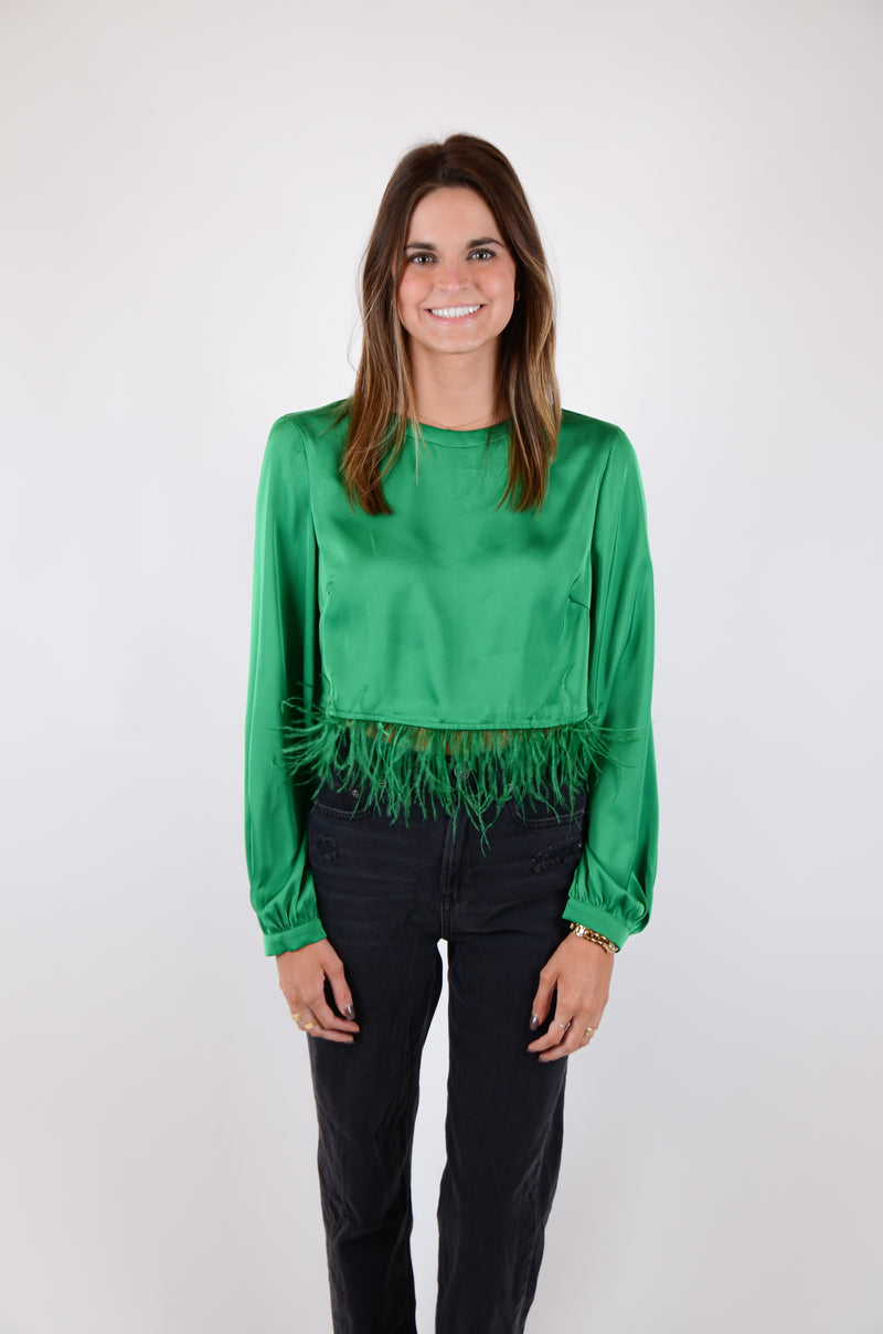 Feather Lover Top, Green