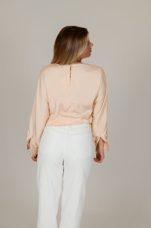 Business Satin Top, Champagne