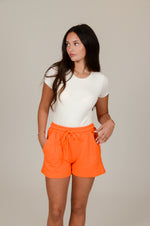 Textured Shorts, Orange