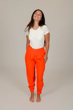 Orange Ankle Pants