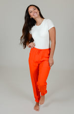 Orange Ankle Pants