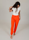 Orange Ankle Pants