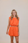 Orange Set with Bubble Skirt