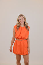 Orange Set with Bubble Skirt