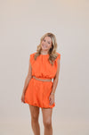 Orange Set with Bubble Skirt