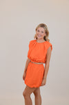 Orange Set with Bubble Skirt