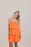 Three Tier Dress, Orange