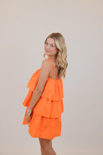 Three Tier Dress, Orange