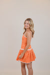 Contrast Binding Detail V-Neck Mini Dress