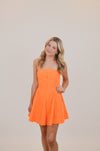 Strapless Denim Mini Dress with Raw Edges