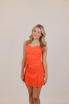 Cargo Style Adjustable Straps Mini Dress