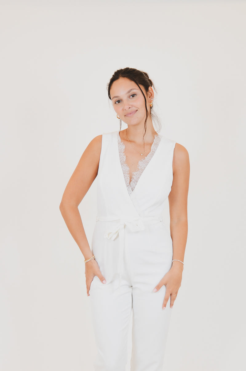 Staci White Romper