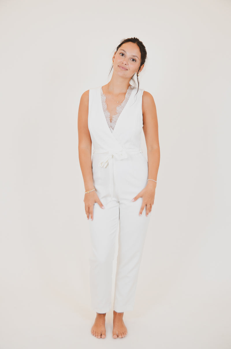Staci White Romper