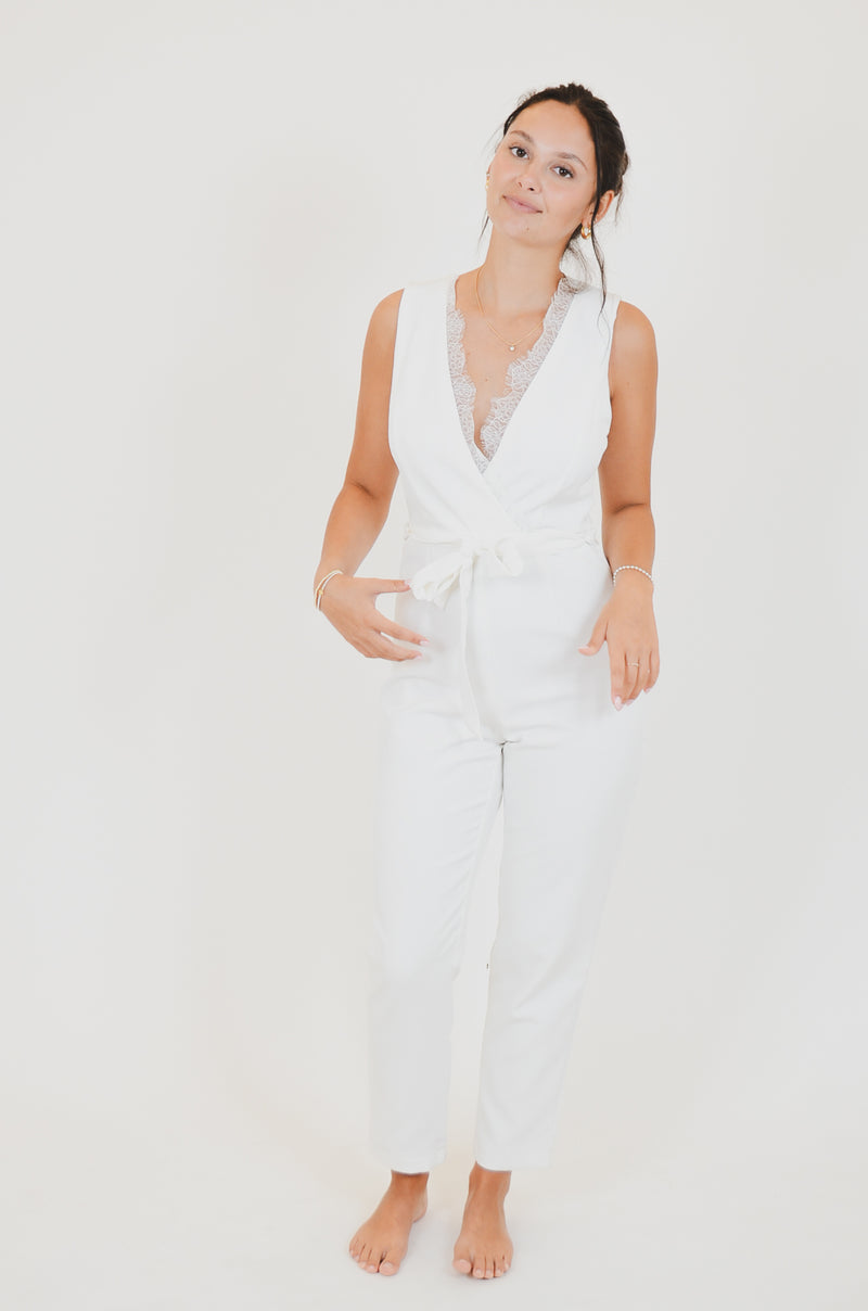 Staci White Romper