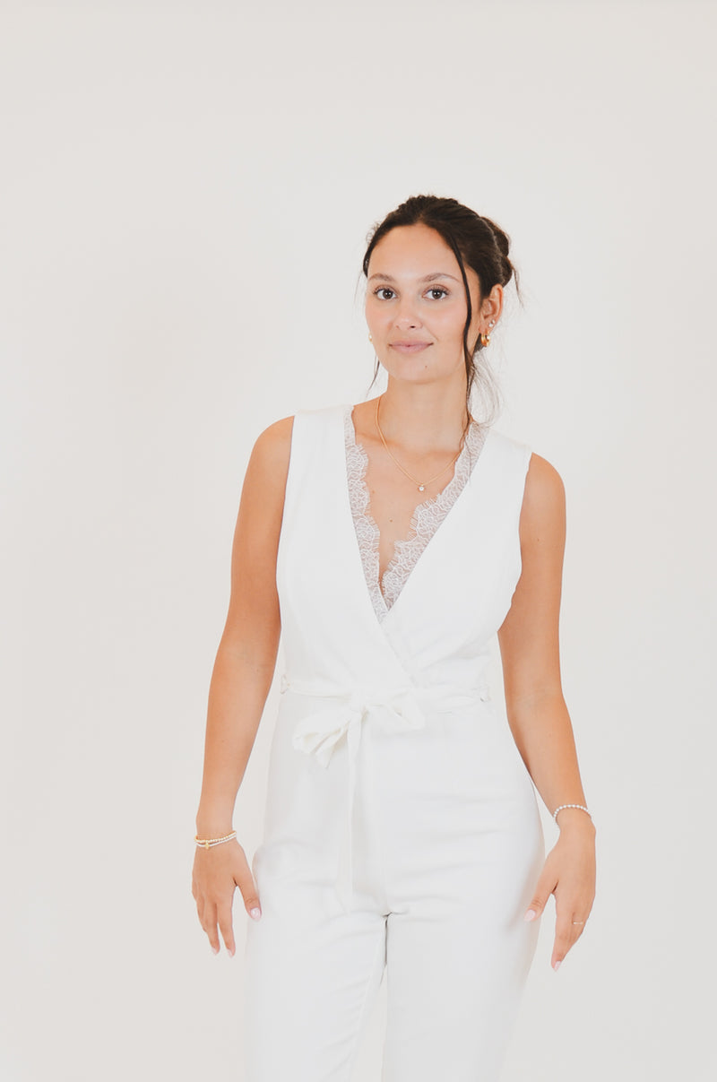 Staci White Romper