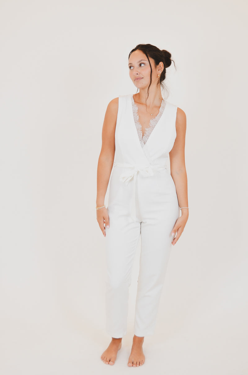 Staci White Romper