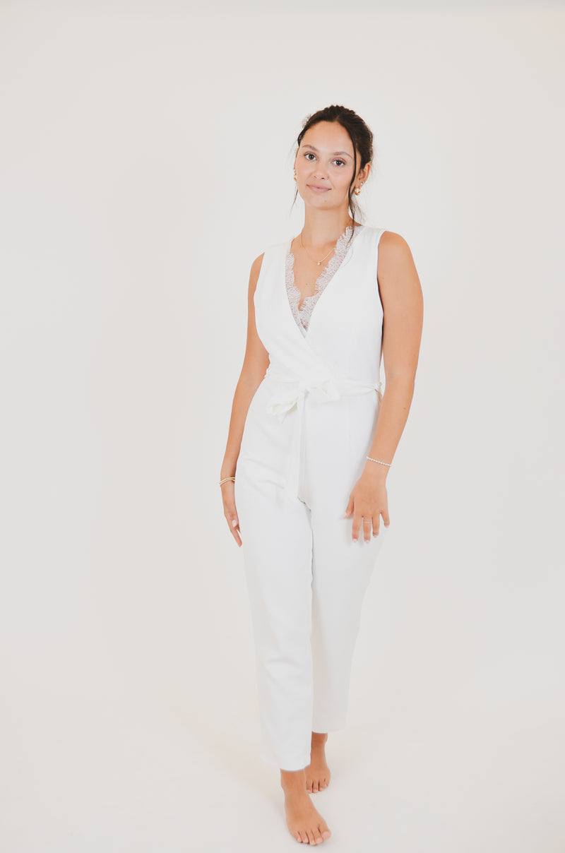 Staci White Romper