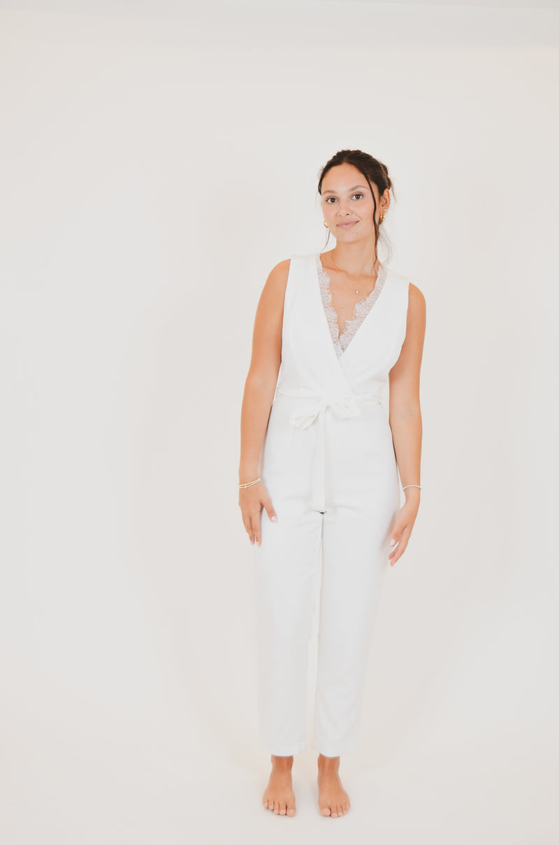 Staci White Romper