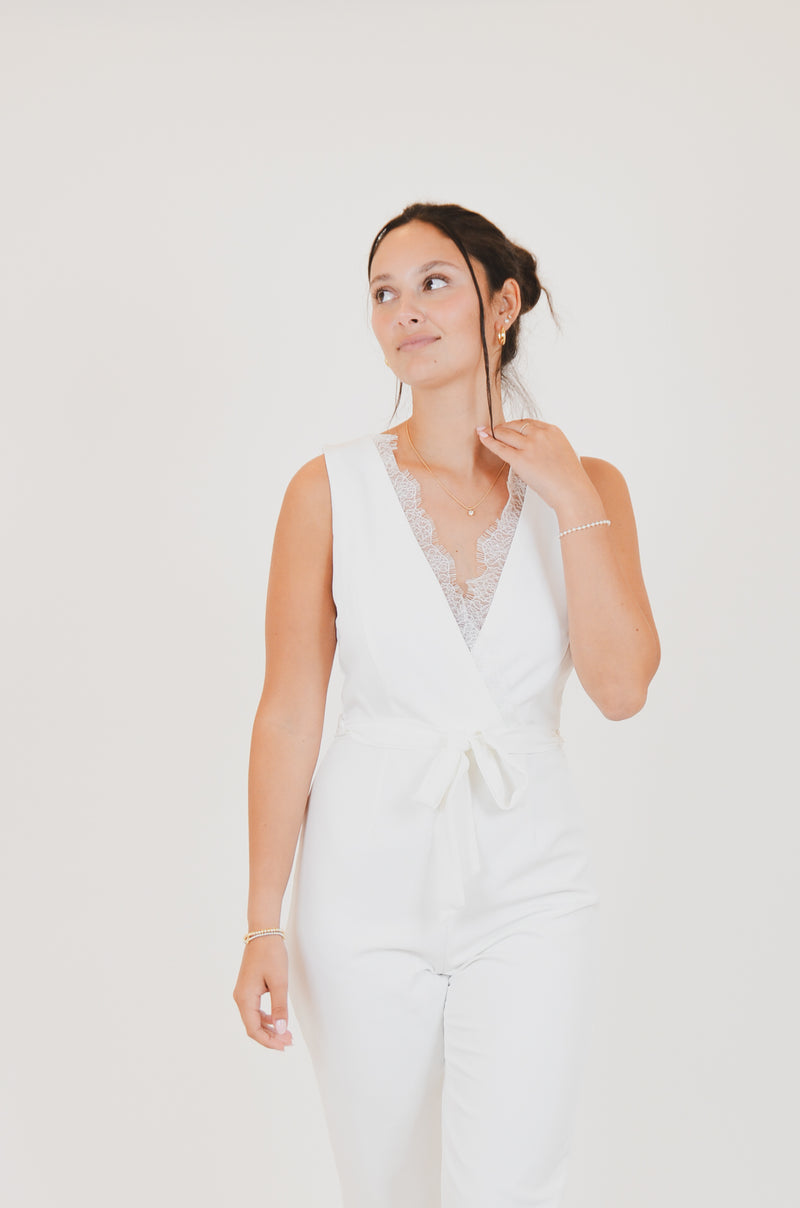 Staci White Romper