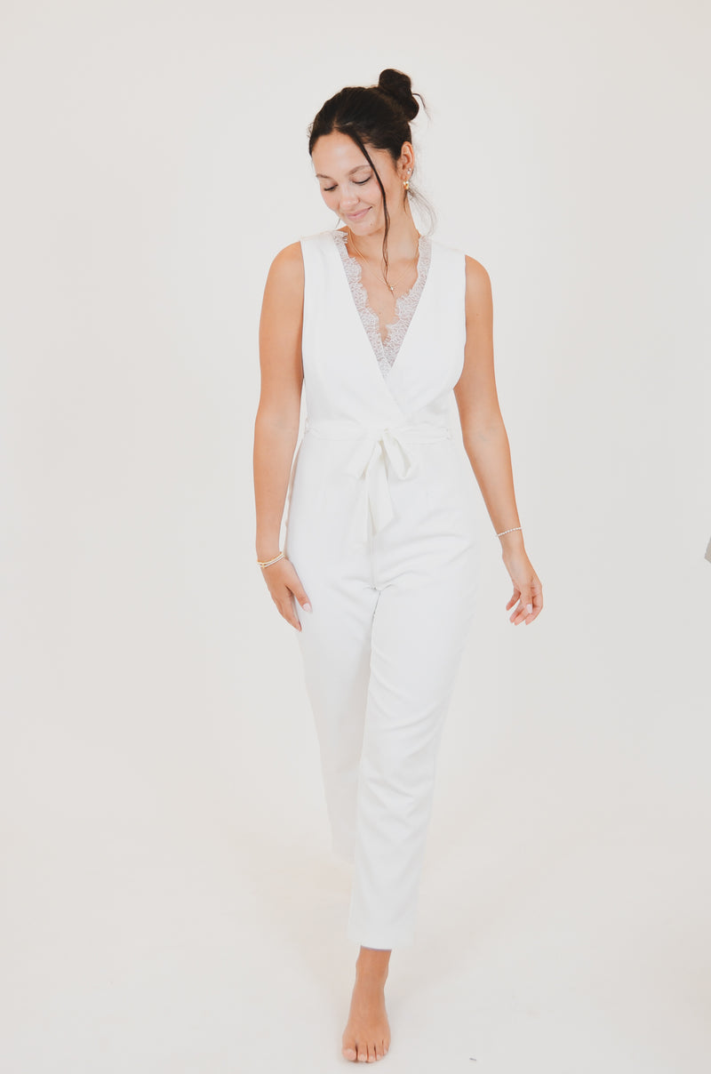 Staci White Romper