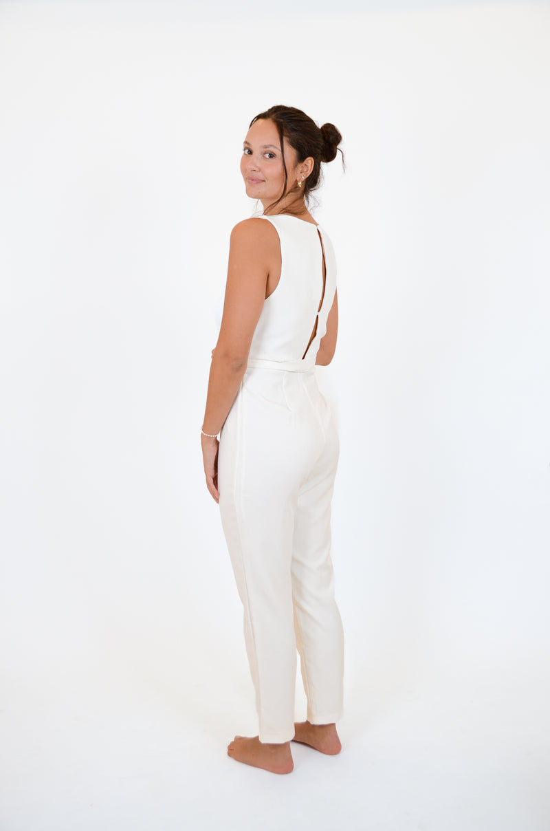 Staci White Romper