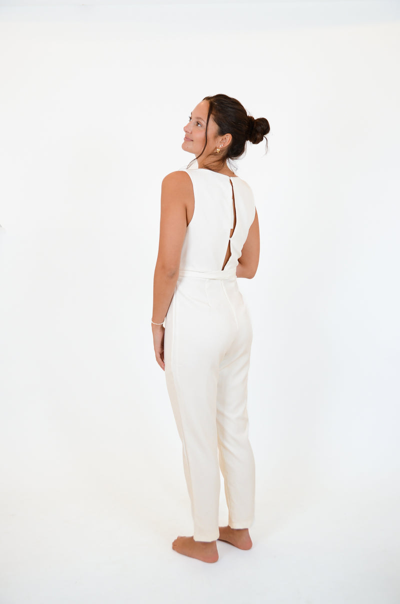Staci White Romper