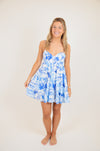Blue Palm Dress