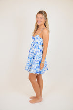 Blue Palm Dress