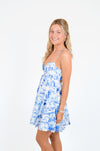 Blue Palm Dress