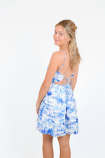 Blue Palm Dress