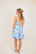 Blue Palm Dress