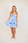 Blue Palm Dress