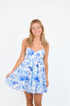 Blue Palm Dress