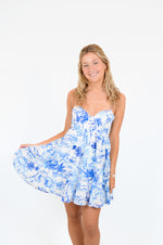 Blue Palm Dress