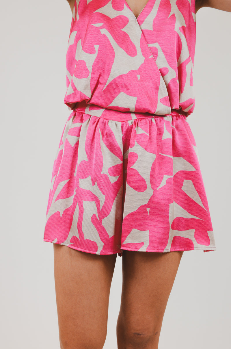 Fuchsia Paloma Satin Set