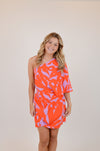 One Shoulder Bold Tropics Bodycon Dress