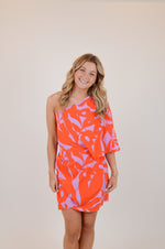 One Shoulder Bold Tropics Bodycon Dress