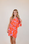 One Shoulder Bold Tropics Bodycon Dress