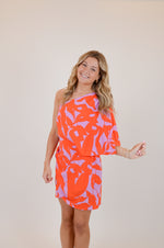 One Shoulder Bold Tropics Bodycon Dress