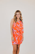 One Shoulder Bold Tropics Bodycon Dress