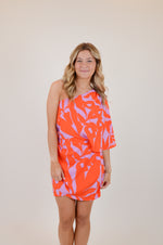 One Shoulder Bold Tropics Bodycon Dress