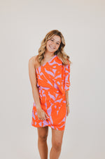 One Shoulder Bold Tropics Bodycon Dress