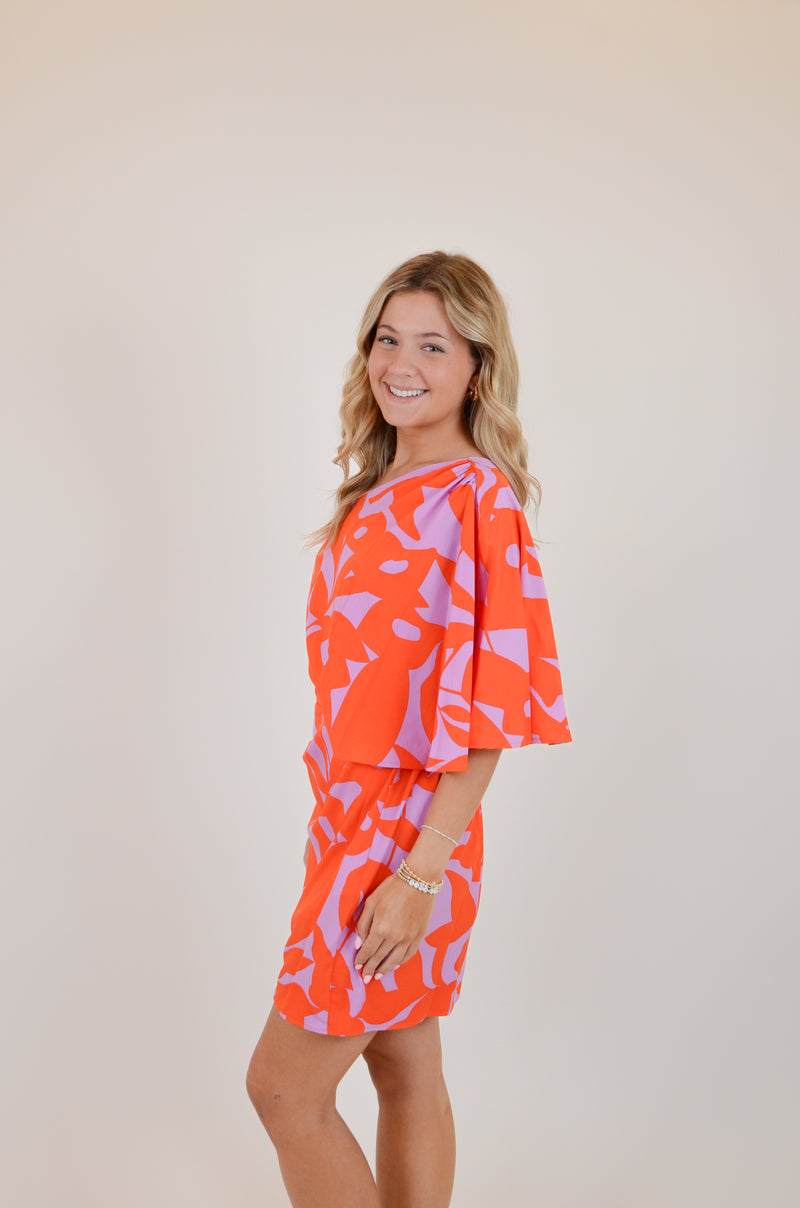 One Shoulder Bold Tropics Bodycon Dress