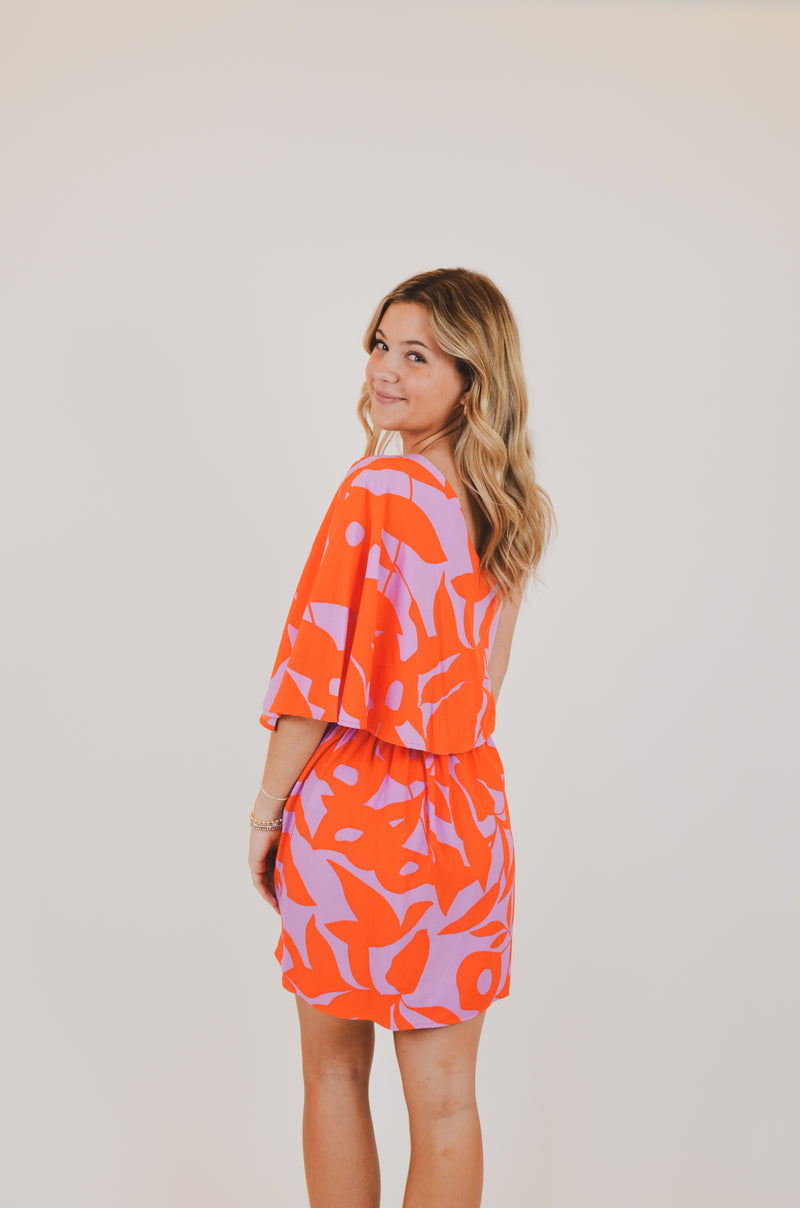 One Shoulder Bold Tropics Bodycon Dress